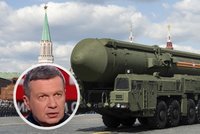 Jaderné hrozby v ruské televizi: Moderátor Solovjov tlačil na Putina, aby použil atomovky