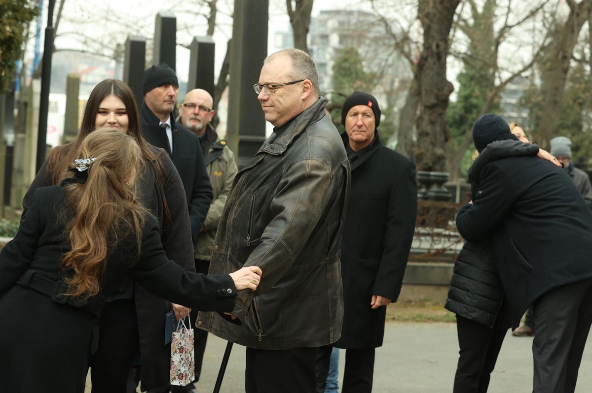 Pohřeb podnikatele Vladimíra Stehlíka, někdejšího šéfa Poldi Kladno. Na snímku syn Marko.(14.2.2023)