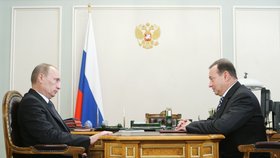 Oligarcha Vladimir Stržalkovský s ruským prezidentem Vladimirem Putinem.