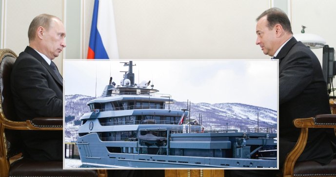 Superjachta ruského oligarchy Vladimira Stržalkovského uvízla v norském přístavu poté, co ji místní dodavatelé paliva odmítli natankovat.
