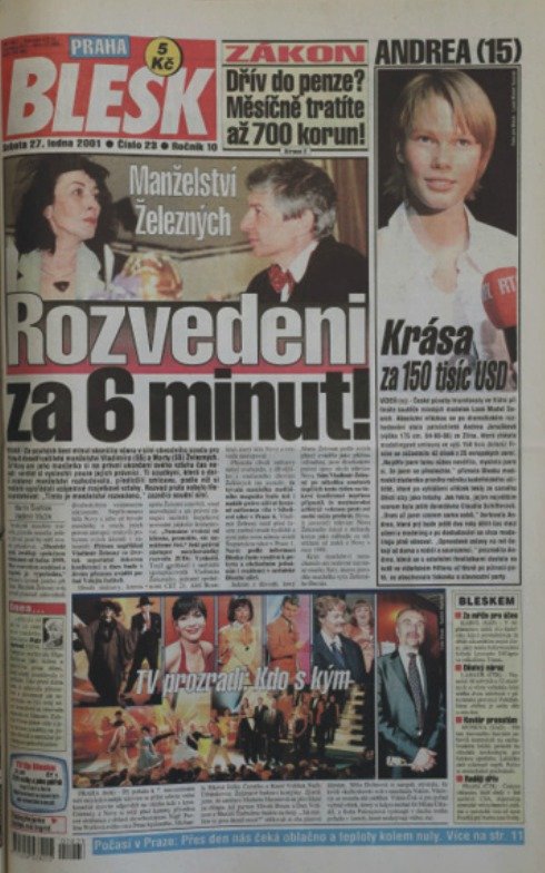 Rok 2001 - rozvod Jakubových rodičů