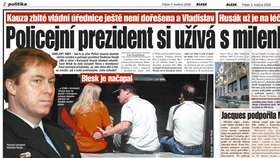 Husák byl v květnu roku 2006 přistižen s milenkou, zrovna když policií hýbal skandál se zmlácenou Kateřinou Jacques