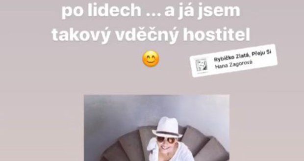 Vlaďka Erbová informovala fanoušky o své hospitalizaci na instagramu.