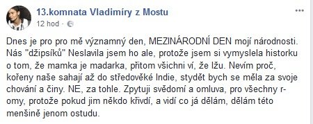 Nechutné útoky na Vlaďku Erbovou na falešném profilu sociální sítě.