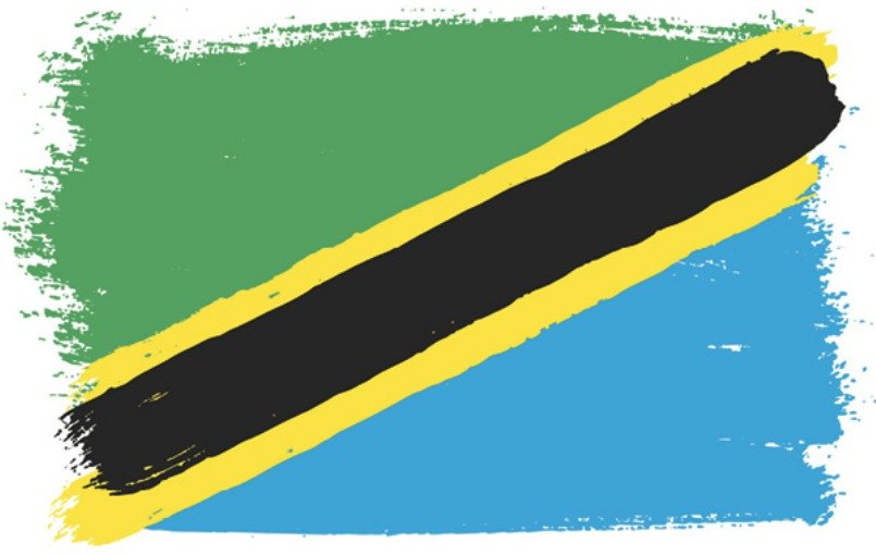 Vlajka Tanzánie.