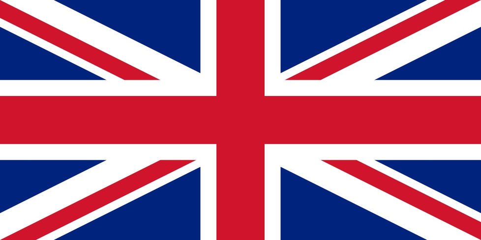 Union Jack - vlajka Velké Británie, jak ji známe.