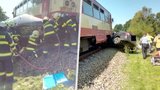 Na Děčínsku se srazil vlak s autem: Nehoda si vyžádala dva vážně zraněné 