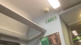 Dvojice si užívala orálního sexu přímo ve vlaku.