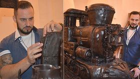 Středoevropský unikát: Parní vlak je celý z čokolády a váží přes půl tuny