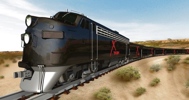 Takhle bude X Train vypadat zvenčí. Maximálně dosáhne rychlosti kolem 120 km/h.