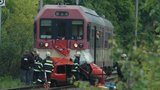Řidič po srážce s vlakem utrpěl vážná zranění: Přežil díky vám, napsala manželka muže hasičům