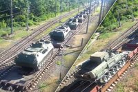 Putin posílá na Ukrajinu tanky: Ruskou těžkou techniku odhalilo video