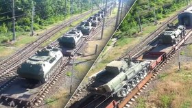Na videu zveřejněném na internetu je jasně vidět, jak ruská těžká technika putuje do oblasti Doněcku.