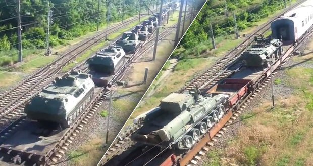 Putin posílá na Ukrajinu tanky: Ruskou těžkou techniku odhalilo video