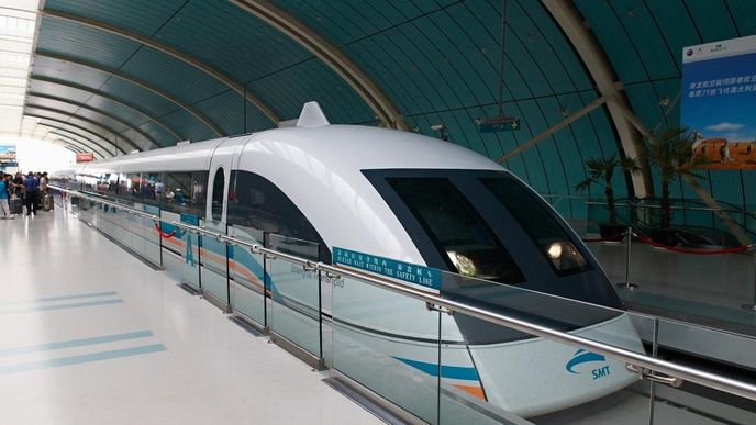 Vlak typu Maglev v čínské Šanghaji