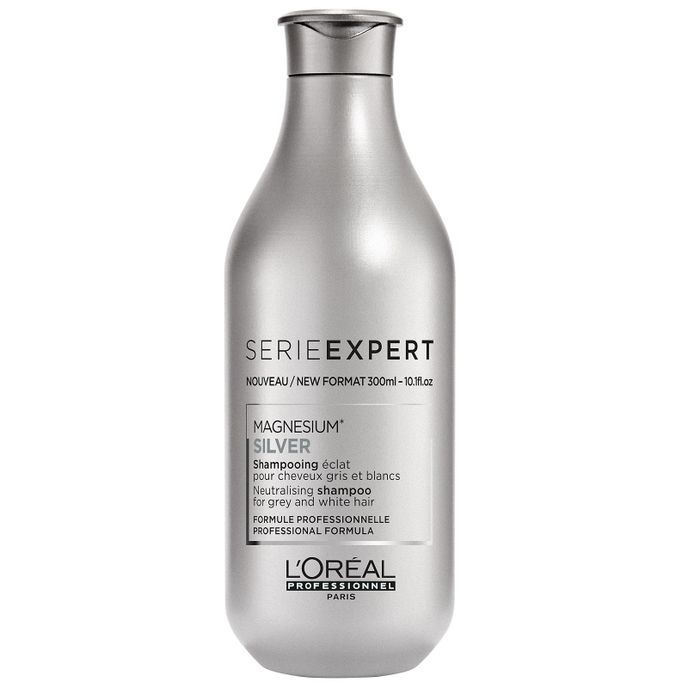 L’Oréal Professionnel Serie Expert Silver stříbrný šampon neutralizující žluté tóny, od 524 Kč.