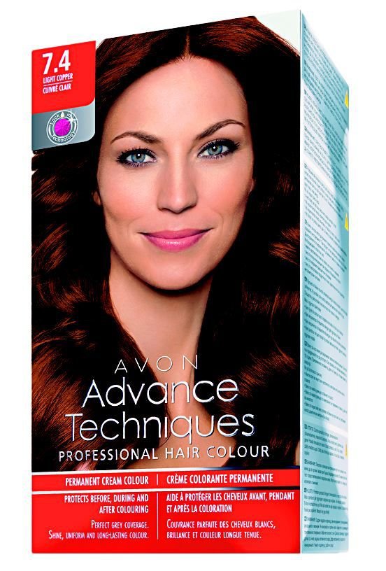 Krémová barva na vlasy Advanced Techniques, odstín 7.4, Avon