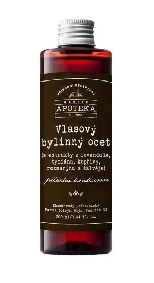 BIO Havlíkův bylinný ocet na vlasy, 298 Kč (200 ml), koupíte na www.havlikovaapoteka.cz