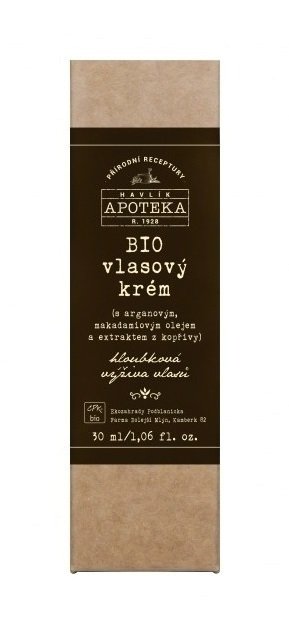 BIO Havlíkův vlasový krém, 179 Kč (30 ml), koupíte na www.havlikovaapoteka.cz