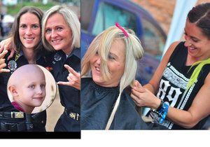 Strážnice Šárku s Petrou ostříhali na metalovém festivalu: Vlasy darovaly dětem s rakovinou.