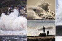 Extrémní bouře v Británii si vyžádala 7 mrtvých: Vlny vysoké jako domy!