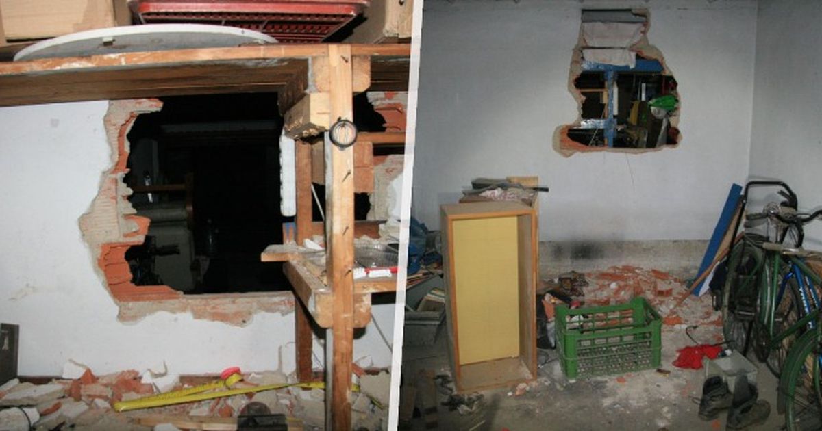 El ladrón de Českobudějovicka atravesó la pared del garaje