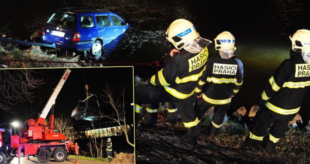 Jejda! Řidič špatně zabrzdil a auto mu sjelo do Vltavy