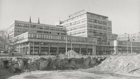 Výstavba Severojižní magistrály na Vltavské v 80. letech
