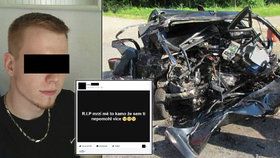 Někdo zemře šťasten a... někdo zas předčasně: Přátelé mladého řidiče od Vnorov truchlí na Facebooku.