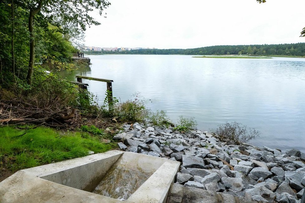 Přečištěná říční voda poteče přímo do Velkého Boleveckého rybníka.