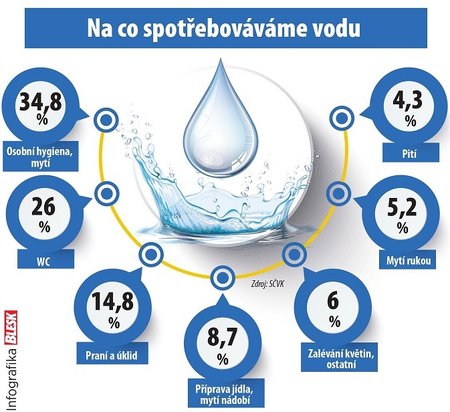 Na co spotřebováváme vodu.