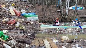 Závody vodáků na Slovensku připomínaly ekologickou katastrofu. V přehradě bylo neskutečné množství nepořádku.