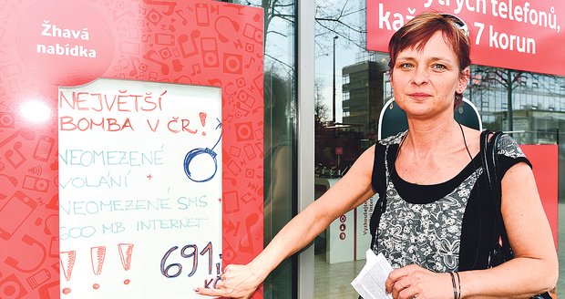 Dagmar Beranová chtěla tarif Vodafonu za 691 korun
