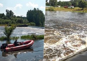 Jez smrti na Lužnici má další oběť: Tělo vodáka (†34) našli u jezu.