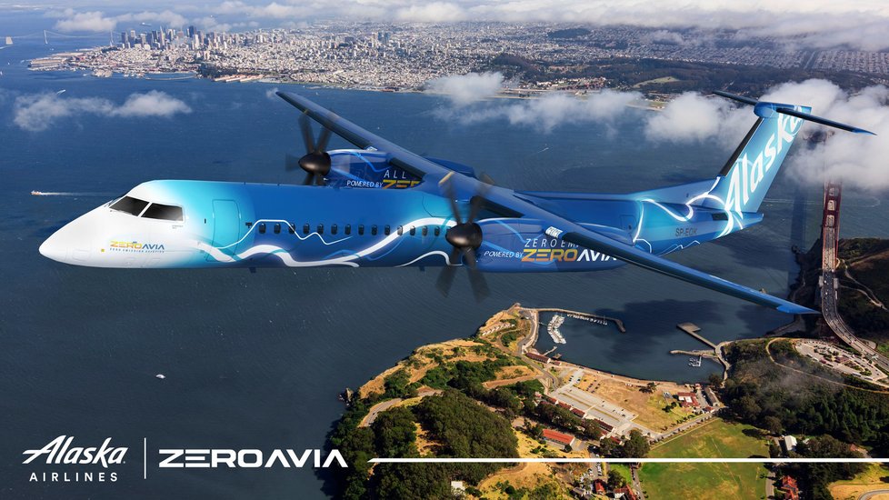 ZeroAvia předělá stroje Alaska Airlines, aby létaly na vodík.