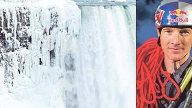 Kanadský horolezec Will Gadd (47) dokázal jako první člověk v historii vyšplhat na Niagarské vodopády!