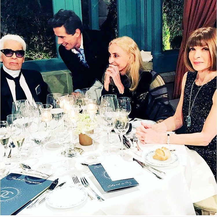 Franca Sozzani s Annou Wintour a Karlem Lagerfeldem