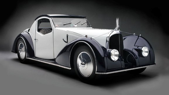 Voisin C27 Aérosport (1934): Dvoumístné kupé ve stylu Art Deco s posuvnou střechou