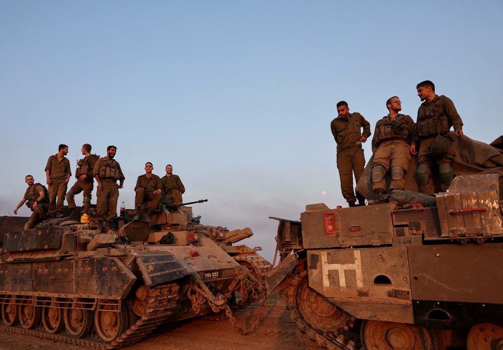 Izraelští vojáci v Pásmu Gazy (25. 12. 2023)