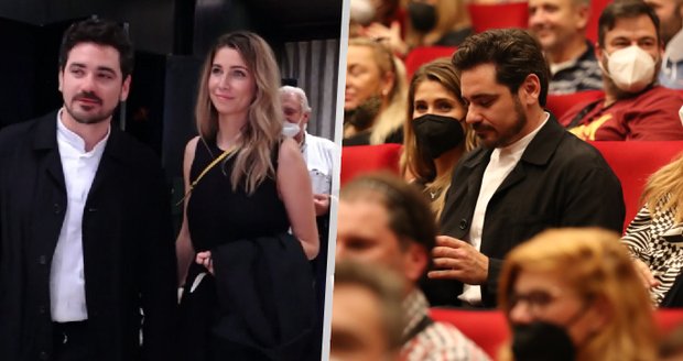 Vojta Kotek s novou přítelkyní na festivalu ve Varech.