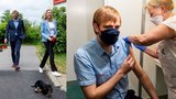 Vojtěch šel na očkování i se ženou a psem. A konec respirátorů při výuce v dalších třech krajích?
