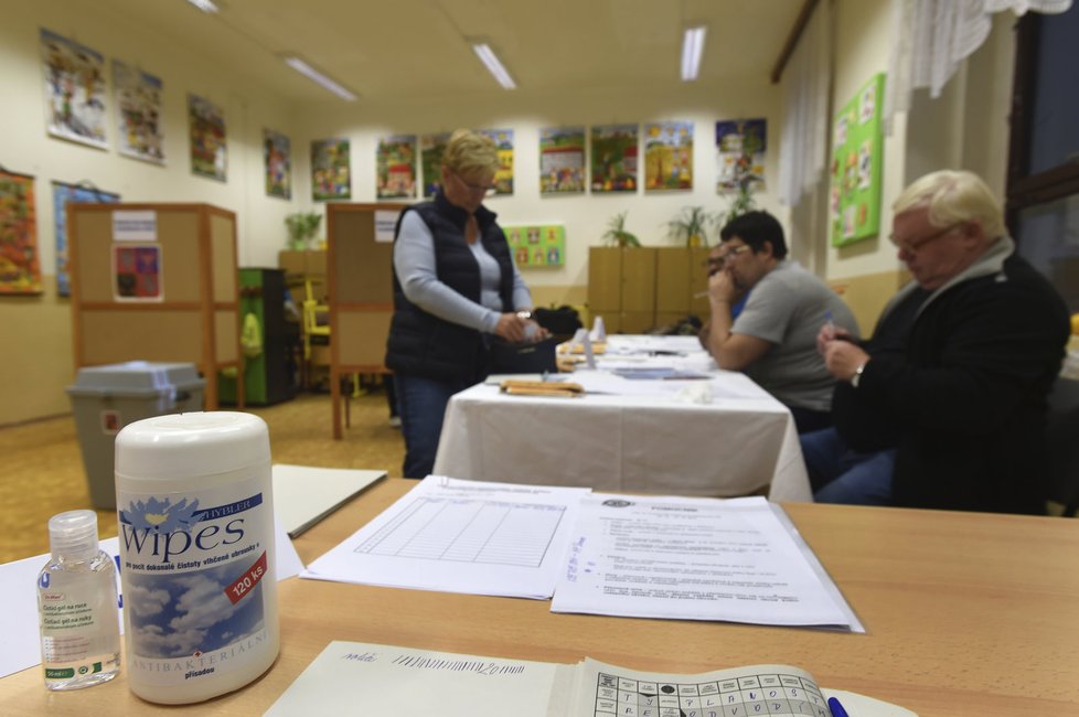 Hygienické ubrousky a dezinfekce - výbava jedné z komisí na Ústecku. Šíří se tu totiž žloutenka.