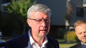 Volby 2021: Karel Havlíček přijel do volebního štábu hnutí ANO na pražském Chodově (9. 10. 2021)