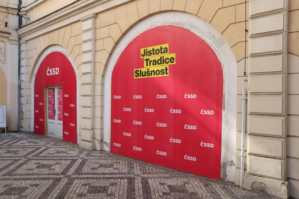 Volební štáb ČSSD se pro novináře otevřel ve 14:00