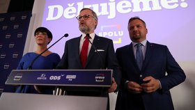 Koalice Spolu porazila ve sněmovních volbách ANO Andreje Babiše (9. 10. 2021).