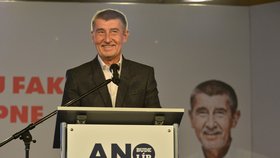 Andrej Babiš na tiskové konferenci ANO