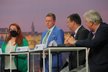 Krajská debata Blesku o zdravotnictví: Zleva Hana Ančincová (Piráti), Vít Ulrych (KDU-ČSL), Richard Pikner (TOP 09), Jaroslav Krákora (ČSSD) (10. 9. 2020)