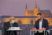 Krajská debata Blesku o zdravotnictví: Jiří Mašek (ANO) a moderátor Jaroslav Šimáček (10. 9. 2020)