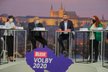 Krajská debata Blesku o zdravotnictví: Zleva Ilona Mauritzová (ODS), moderátor Jaroslav Šimáček, Jiří Mašek (ANO) Hana Ančincová (Piráti) (10. 9. 2020)