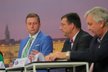 Krajská debata Blesku o zdravotnictví: Zleva Vít Ulrych (KDU-ČSL), Richard Pikner (TOP 09), Jaroslav Krákora (ČSSD) (10. 9. 2020)